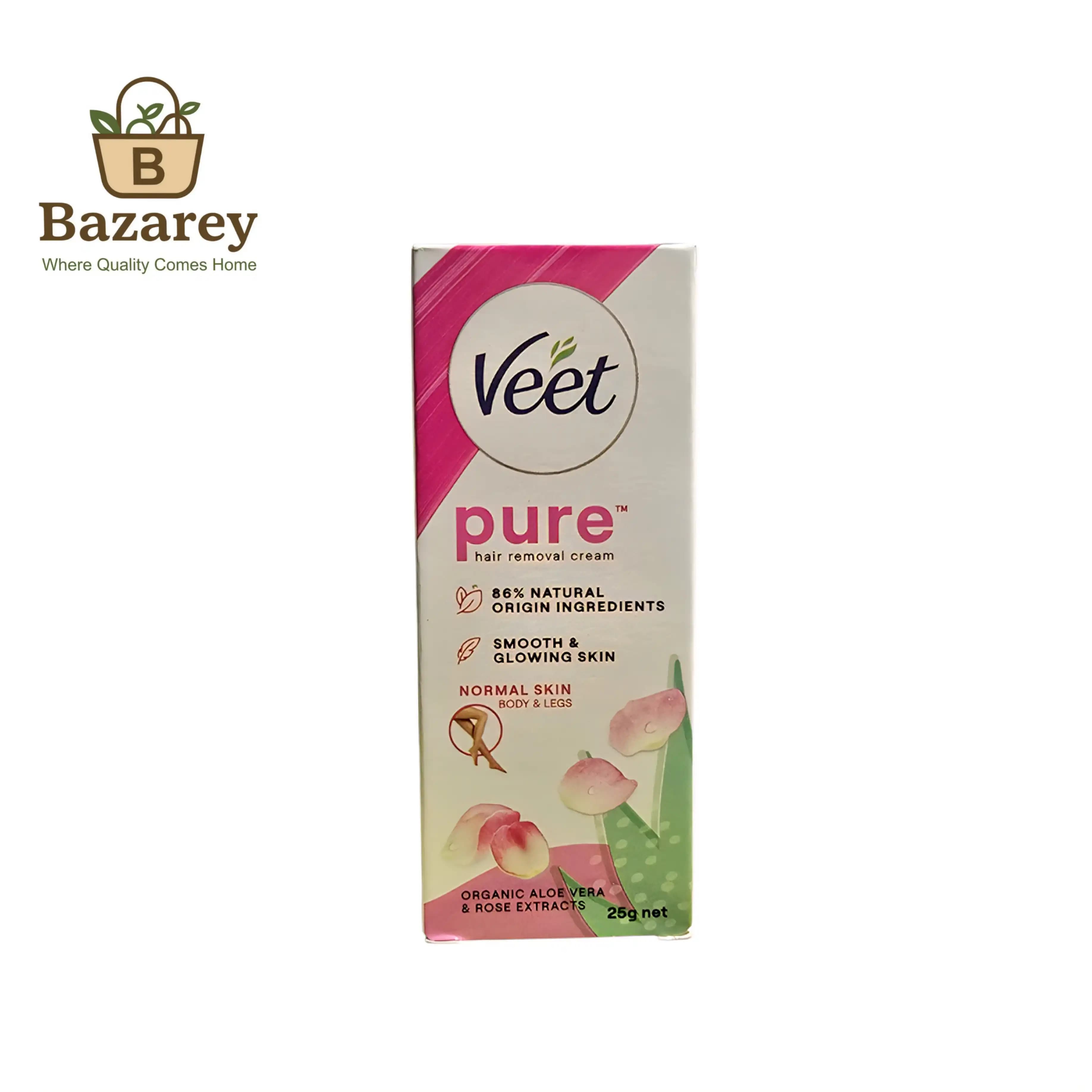 Veet pure (ভিট পিওর) Organic Aloe Vera & Rose Extracts