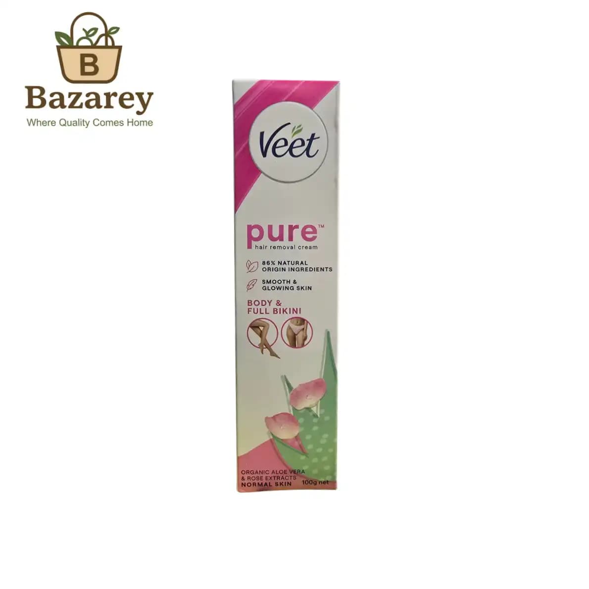 Veet pure (ভিট পিওর) Organic Aloe Vera & Rose Extracts - View 1