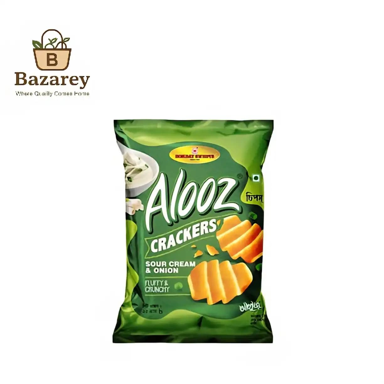 Alooz crackers sour cream & onion ( আলুজ ক্র‍্যাকারস সাওয়ার ক্রিম এন্ড অনিয়ন)  - View 1