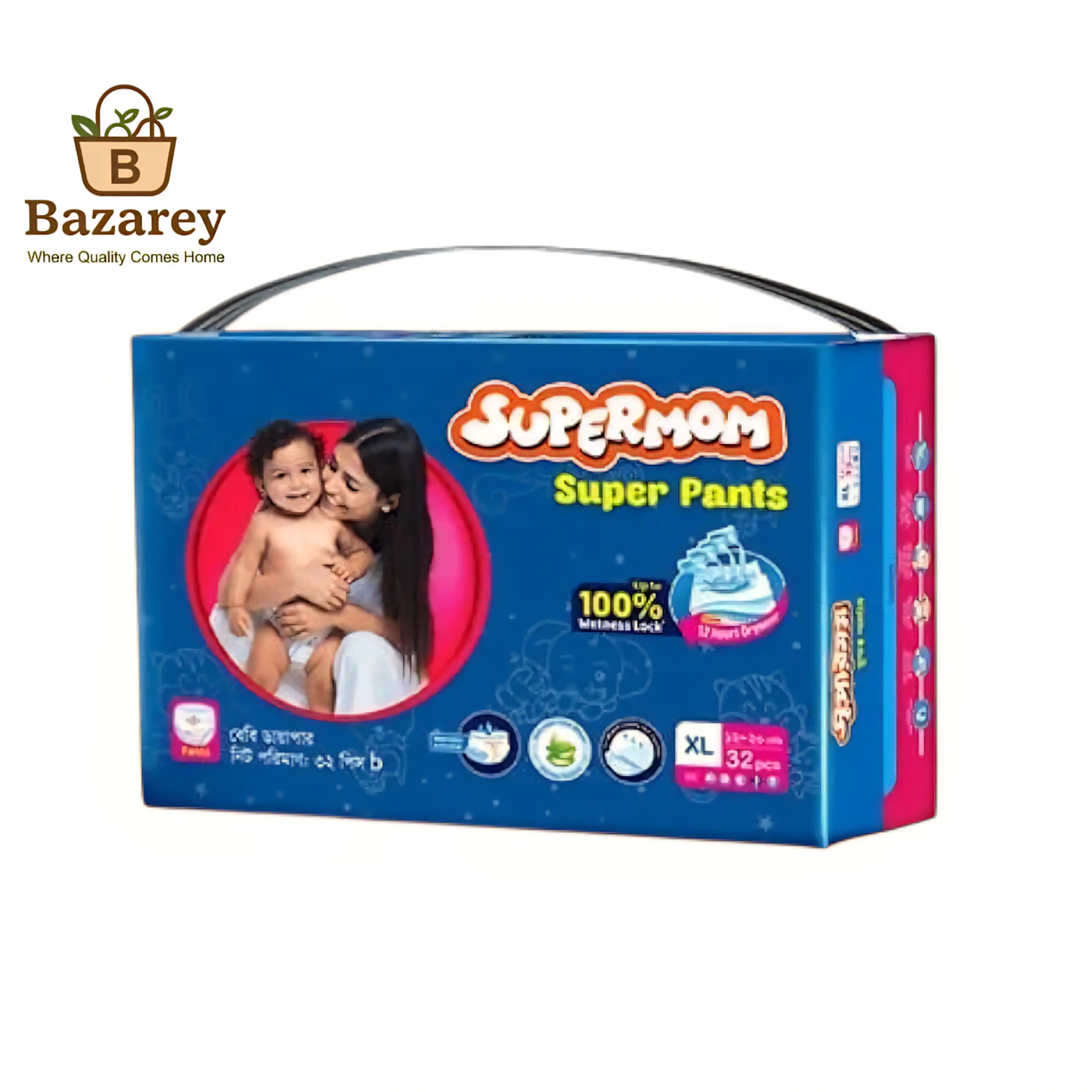 Supermom Baby Diaper (সুপারমম বেবি ডায়াপার) XL 12-20 KG
