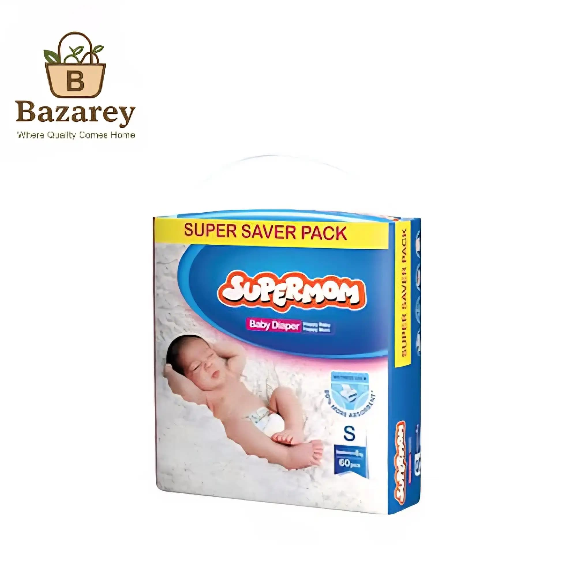 Supermom Baby Diaper (সুপারমম বেবি ডায়াপার)  S 3-8 KG - View 1
