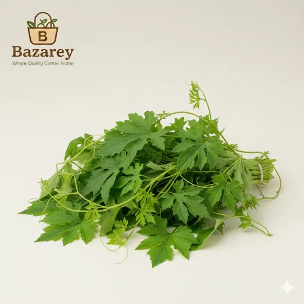 Sweet Bitter Melon Leaves (লাউ শাক)  - View 1