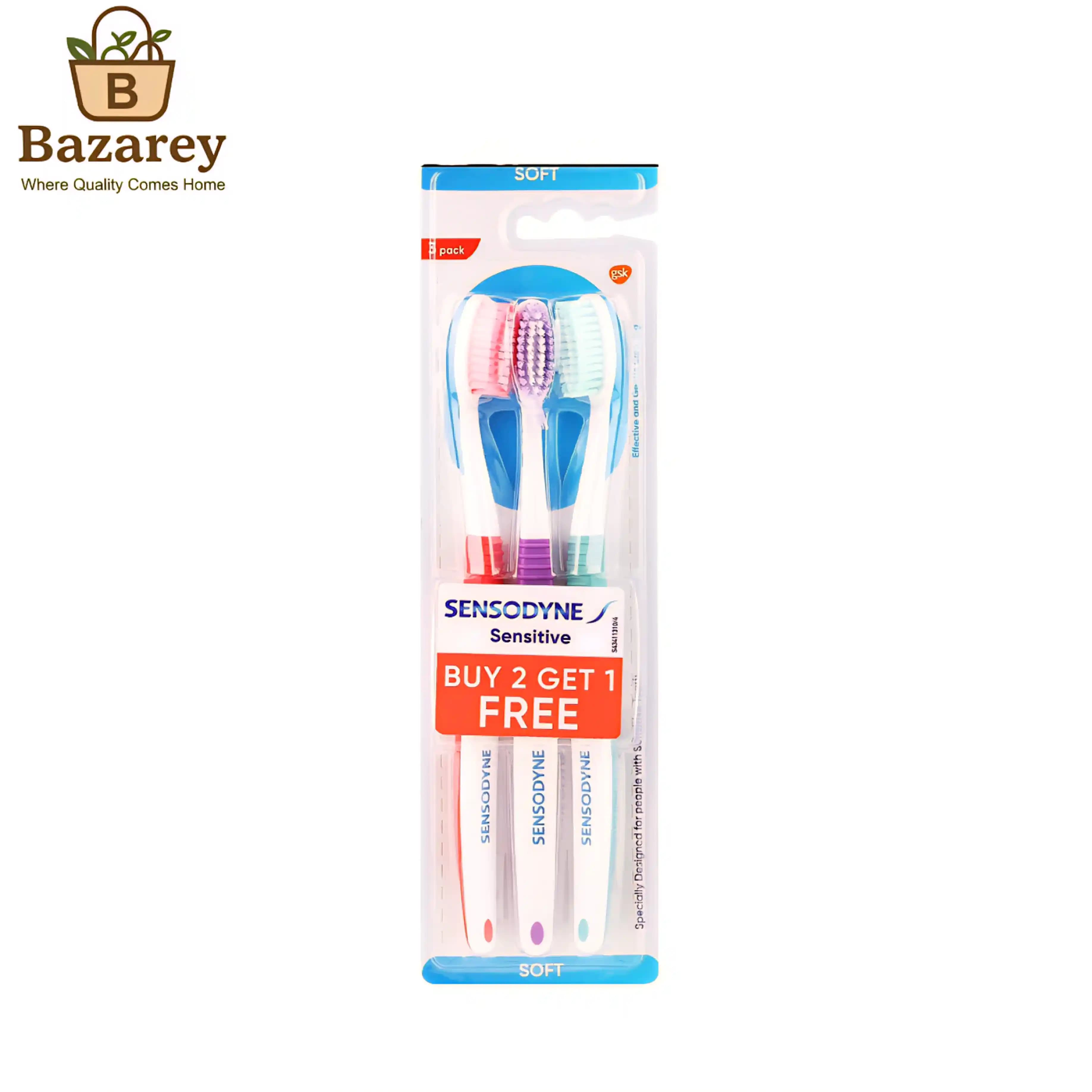 Sensodyne Sensitive Soft Brush Buy 2 Get 1 Free ( সেনসোডাইন সেনসিটিভ)  - View 1
